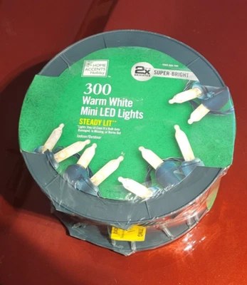 300 LED Mini Blanco Cálido SUPER BRILLANTE Vacaciones Navidad Luz Cadena en Carrete de Manguera Foto 1 de 4