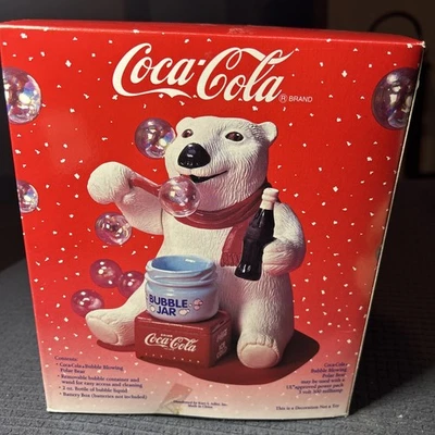Coca Cola Bubble Blowing Polar Bear Ornament  - Image 1 of 4