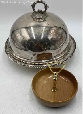 Silver Stainless Steel Brown Nut Tray Serving Items Set Lot Of Many - Image 1 of 4