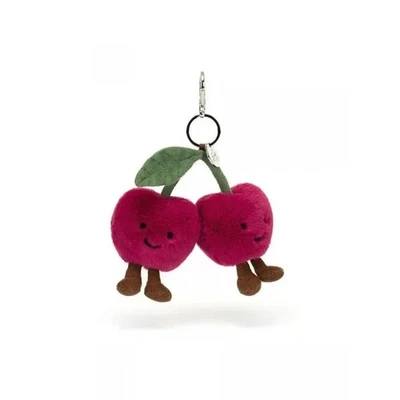 Amuseables Cherries Bag Charm Key Chain Plush Cute Gift New with Tags - Image 1 of 4