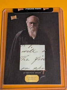 Charles Darwin 2023 Pieces of the Past Relic Card CANVAS-CD1 Handwritten Note - Picture 1 of 2