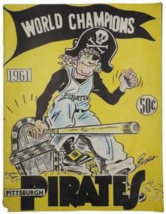 1961 World Champions Pittsburgh Pirates Official Yearbook Clemente Mazeroski - Picture 1 of 4