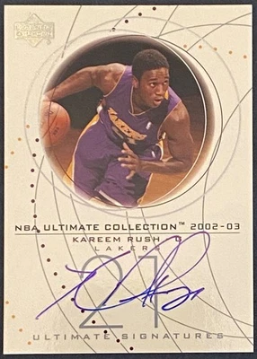 2002-03 Upper Deck Ultimate Collection Kareem Rush Ultimate Signatures Autograph - Image 1 of 2