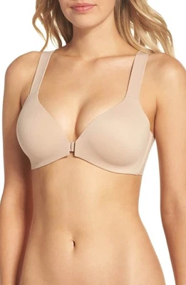$68 Spanx 30017R Bra-llelujah! Front Close Padded Wireless Bra, Naked, Size 36C - Image 1 of 3
