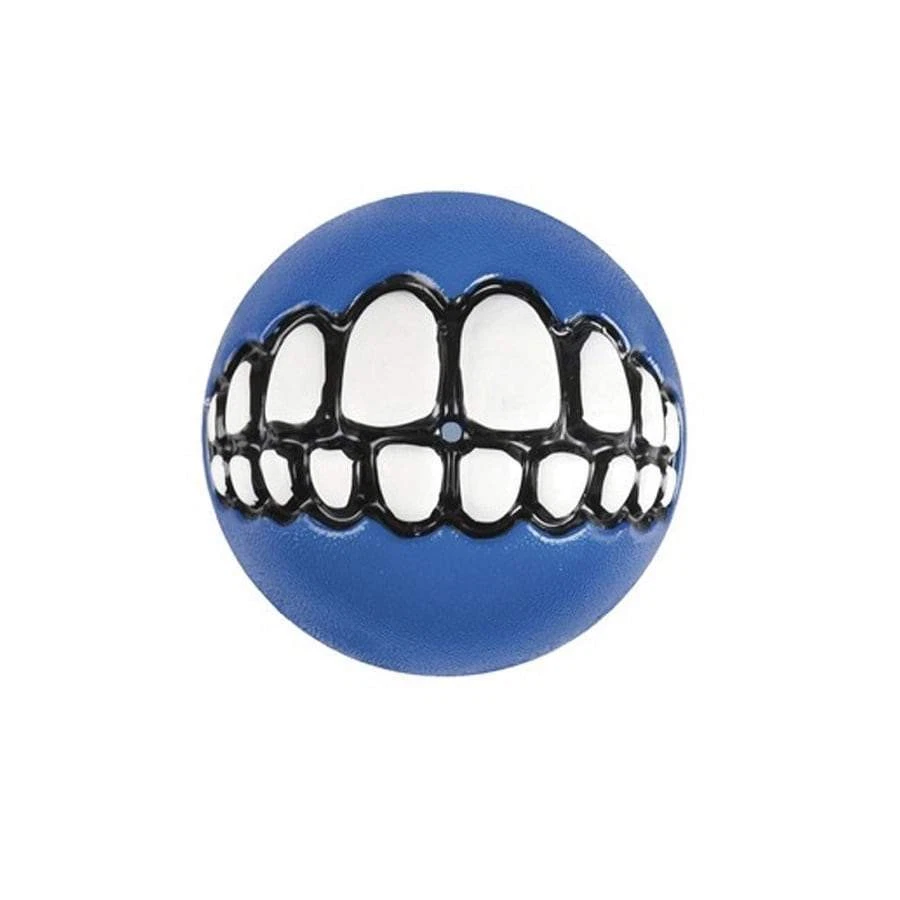 Rogz Grinz Ball Blue Dog Toy, SMALL - Image 1 of 1