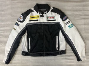 Bilt Motorcycle Racing Riding Jacket Padded Castrol GoPro Patches Womens Sz 2XL - Bild 1 von 11