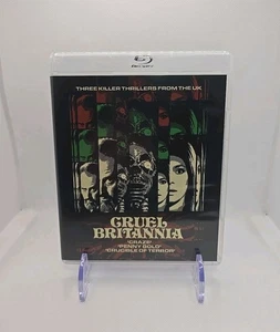 Cruel Britannia (Blu-ray, 2-Disc) Vinegar Syndrome ~ 3-Movie Set ~ UK Thrillers - Foto 1 di 8