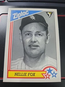 1992 DowBrands Ziploc Nellie Fox #9 Chicago White Sox - Picture 1 of 8