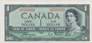Billet de banque 1954, 1 dollar, gaufrage original, visage du diable, BC-29A