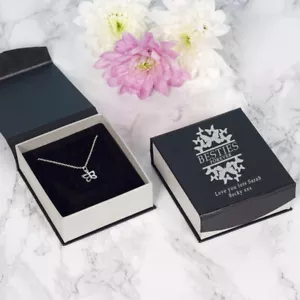 Besties Forever Plata Mariposa Colgante Cadena Collar Caja Regalo Personalizada - Imagen 1 de 3