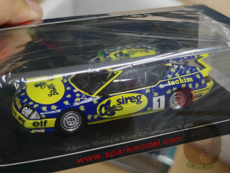 Spark 1/43 Europa League victory alpine 1988 Resin Diecast Model Car Hobby Gift - Image 1 of 1