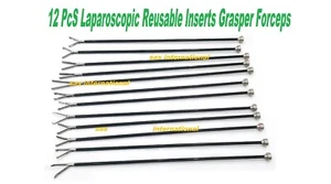 12 PcS Laparoscopic Reusable Inserts Grasper Forceps Surgical Instrument Set  - Picture 1 of 8