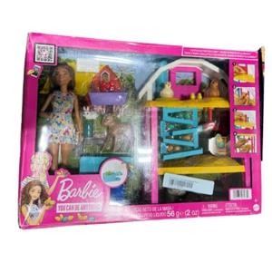 Barbie Hatch & Gather Huevos Granja Juego con Animales, Gallinero, Masa y Molde NUEVO - Imagen 1 de 1