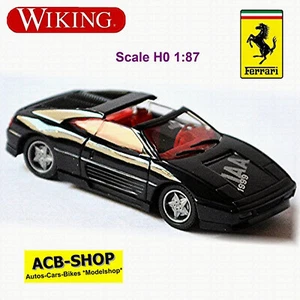 Ferrari 348 Ts Targa-Version 1989-93 Nero 1:87 Wiking 189 04 - Foto 1 di 2