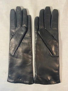 Neu Bloomingdales weiche Lederhandschuhe Damen schwarz Kaschmir isoliert - Größe 6 - Bild 1 von 2