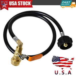 Propane Refill Adapter Hose QCC1 with ON-Off Control Valve for 1Lb To 20Lb Tank - Picture 1 of 9