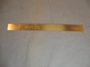 Vintage Buhler, Kansas KS Centennial Adhesive Metal Strip NOS - Picture 1 of 9