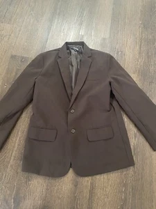 Boys Chocolate Brown Suit Jacket Size 16 By Gino Giovanni #6 - Picture 1 of 6