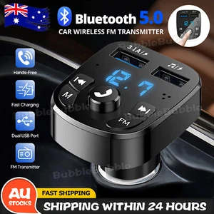 Wireless Car FM Transmitter Handsfree Kit Bluetooth MP3 Player Adapter Charger - Picture 1 of 11