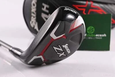 Left Hand Srixon ZX #4 Hybrid / 22 Degree / Regular Flex HZRDUS Smoke Black 80 - Image 1 of 4