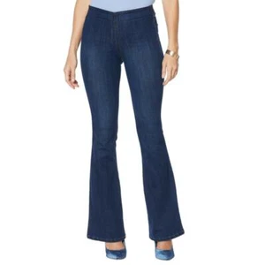 Jessica Simpson Girls Pacey Pull-On Flared Jean Rich Blue Wash Size 12 - Picture 1 of 4