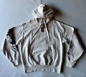 Stussy Mens Jumper Medium Stacked Pig Dyed Hoodie Cotton New - Picture 1 of 11