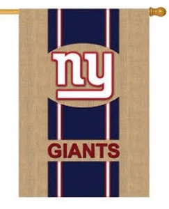 NFL Team New York Giants 13B3820 BURLAP HOUSE Flag 28" X 44" - Picture 1 of 1