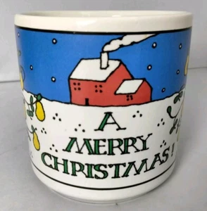 Vintage Houze Alan Wood Frohe Weihnachten Rebhuhn im Birnbaum Kaffeetasse Becher - Bild 1 von 9