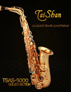 Professional TaiShan 5000 Alto Eb Saxophone Abalone Gold Sax Engraving Bell NEW - Picture 1 of 9