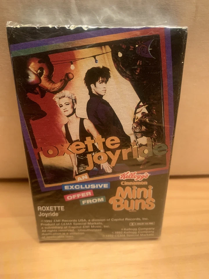 Roxette Joyride Crowded House Tall Trees Cassette Single Kellogs Cinnamon Buns - Image 1 of 4