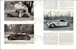 2 Pages/Texte-Gravures de 1935 : AUTO BERLIET DAUPHINE HISPANO SUIZA par FRANAY - Imagen 1 de 1