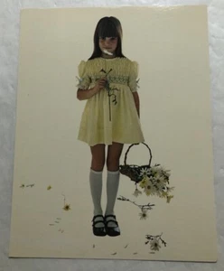 Advertising Oversized Postcard Polly Flinders Hand Smocked Dress In Springmaid. - Picture 1 of 2