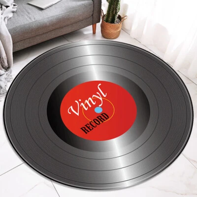 2014JINGJINGSTORE 31" Vinyl Record Round Mat Living Bed Room Decor Carpet Doormat Bath Kitchen Rug