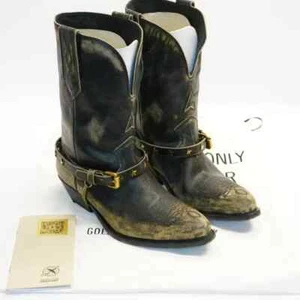 Golden Goose Wish Star Distressed Leder Stiefel, schwarz/beige, Gr. 36, neu mit COA - Bild 1 von 15