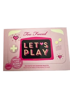 Too Faced LET'S PLAY On-the-Fly Eye Shadow Palette New in Box Bubble Gum Scented - Picture 1 of 5