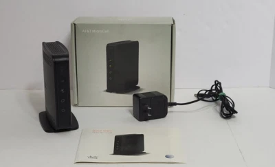 AT&T Router Micro Cell Wireless WIFI Model DPH154 Black 3G, 4G  By Cisco - Image 1 of 4
