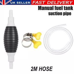 Handsiphonpumpe Benzin Diesel Wasser Öl flüssiger Kraftstofftransfer einfach zu bedienende Pumpe UK - Bild 1 von 9