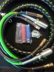 3 in 1 12ft ABS & Air Line Hose Wrap 7 Way Electrical Cable Semi Truck Trailer - Picture 1 of 5
