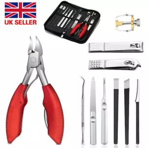 Professional Toe Nail Clippers Black File Ingrown Toenail Tools For Thick Nails - Picture 1 of 13