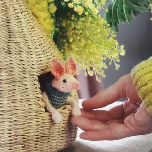 KNITTING KIT Piglet Doll to knit 4 Pigs - Claire Garland Dot Pebbles Knits - Picture 1 of 3
