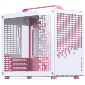Jonsplus Z20 Micro-ATX Gehäuse, mit Tragegriff - weiß/pink - Bild 1 von 4