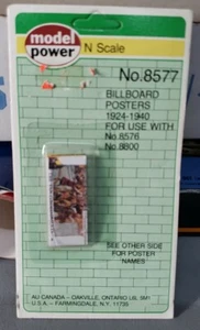 8 Billboard Movie Posters '1924-1940' Era Model Power N Scale #8577 NISP - Picture 1 of 2