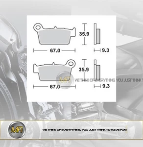 PARA BETA RR 4T ENDURO 350 DE 2011 A 2016 PASTILLAS FRENO TRASERO SEMI METALIZADO - Imagen 1 de 1