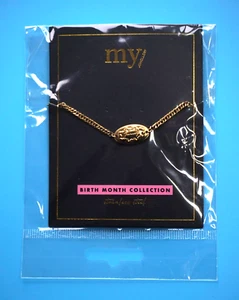 MY JEWELLERY BIRTH MONTH COLLECTION BRACELET OVAL CHARM JANUARY GOLDTONE 16-19cm - Picture 1 of 4