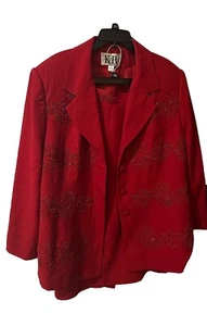 Stella Louise for KB 2pc Emerald 22 W Skirt Suit set - Picture 1 of 2