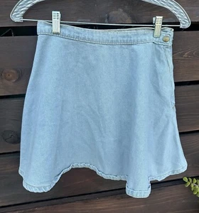American Apparel *Size S Women’s Light Wash Denim Mini Circle Skirt - Picture 1 of 3