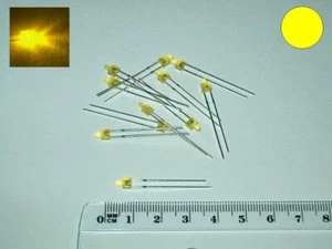 L305 - LEDs 2mm gelb diffus kurzer Kopf oben Rund Mini Leuchtdioden [20pcs] - Bild 1 von 1