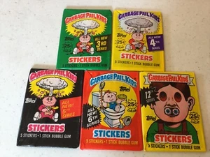 Garbage Pail Kids Series 3,4,5,6,&12 Wax Packs. You Get 1 Of Each Series. - Picture 1 of 3