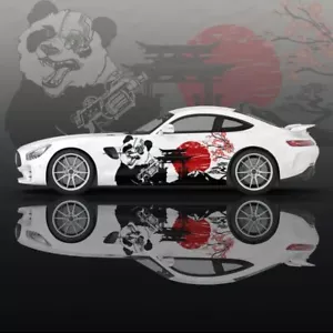 Custom Samurai Livery Racing Side Wrap; JDM Inspired Panda Custom Decal Side - Foto 1 di 1