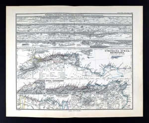 1865 Spruner Map Roman North Africa Libya Cyrene Numidia Mauritania Carthage - Picture 1 of 4